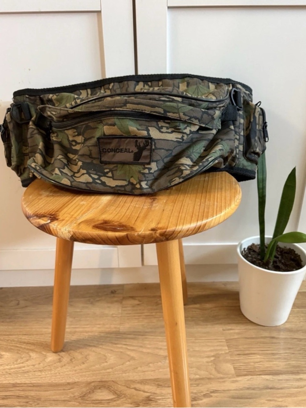 Camo Belt Bag - Men's Tactical Waist Pack in Green Camo
